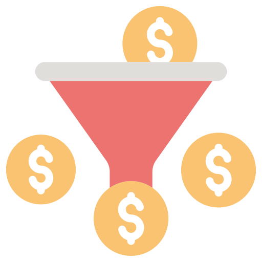 Money filter free icon