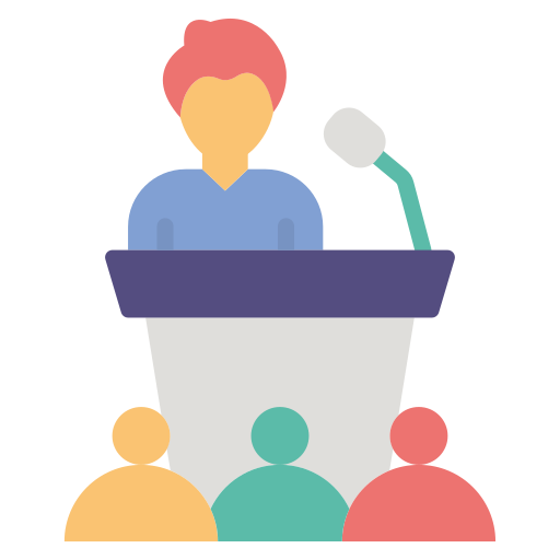 Public speaking free icon Public speaking free icon