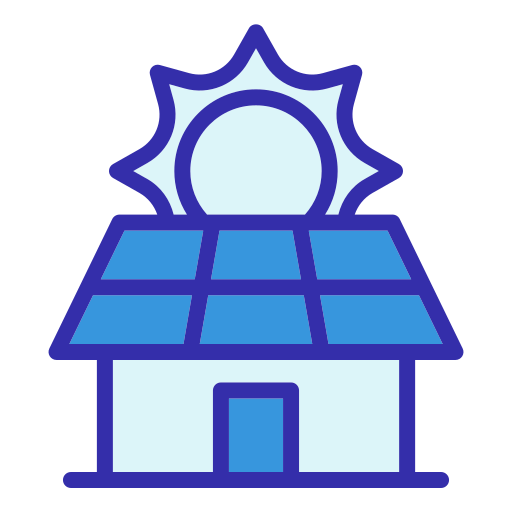 casa solar icono gratis