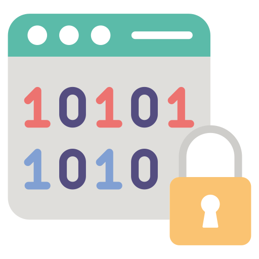 cifrado de datos icono gratis
