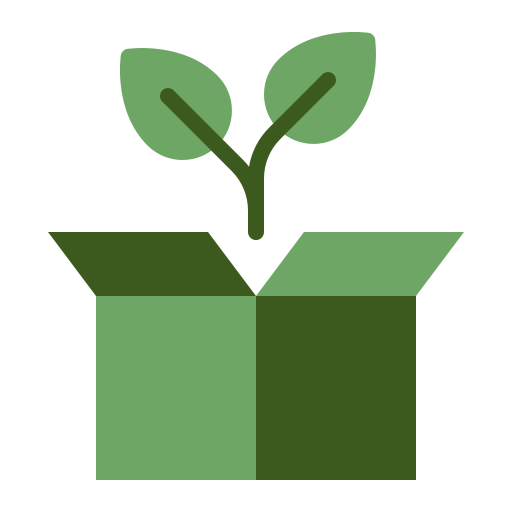 embalaje ecológico icono gratis