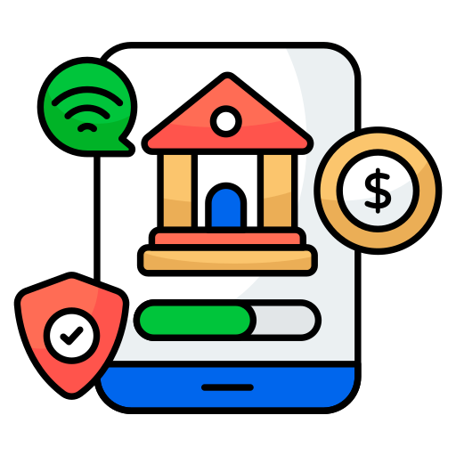banca en línea icono gratis