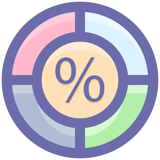 Percent free icon