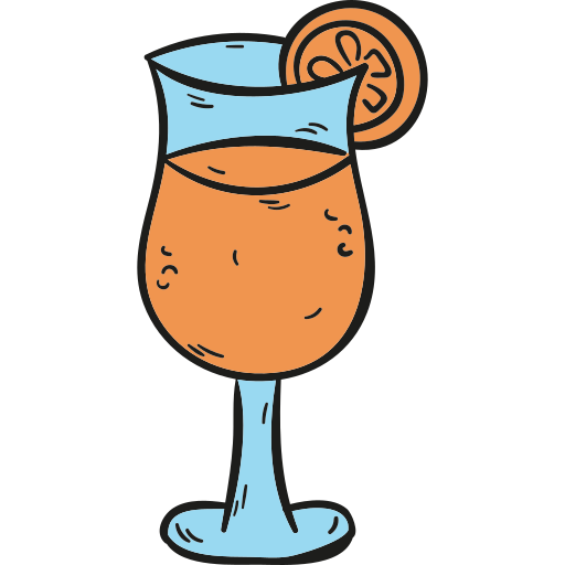 Cocktail Hand Drawn Color icon