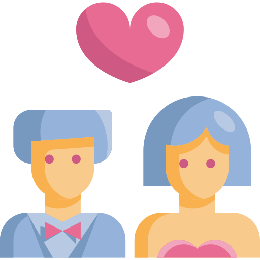 recién casados icono gratis