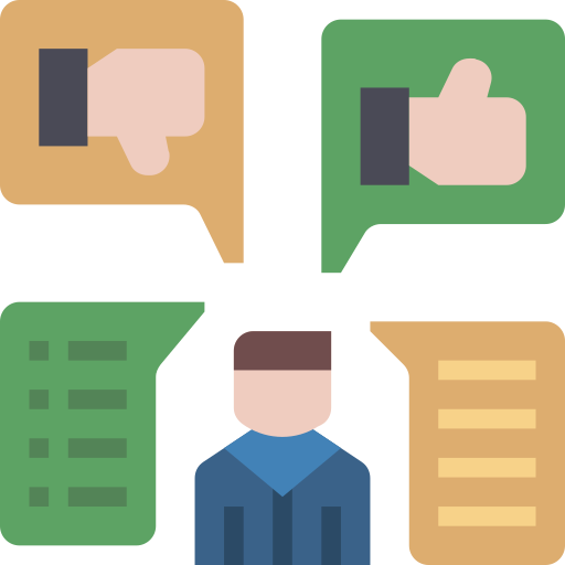 Opinión icono gratis