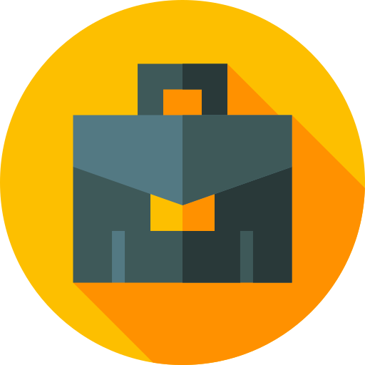 Suitcase Flat Circular Flat Icon