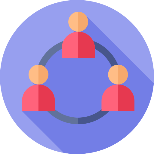 Connection Flat Circular Flat icon