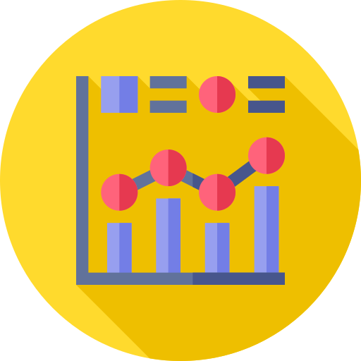 Icono De Estadística Flat Circular Flat 1562