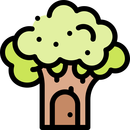 Casa del árbol icono gratis