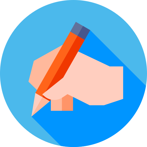 Writing Flat Circular Flat icon