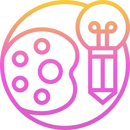 Paleta de colores icono gratis