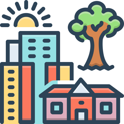 ville Icône gratuit ville Icône gratuit