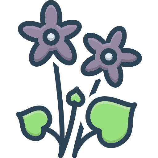 flores violetas icono gratis