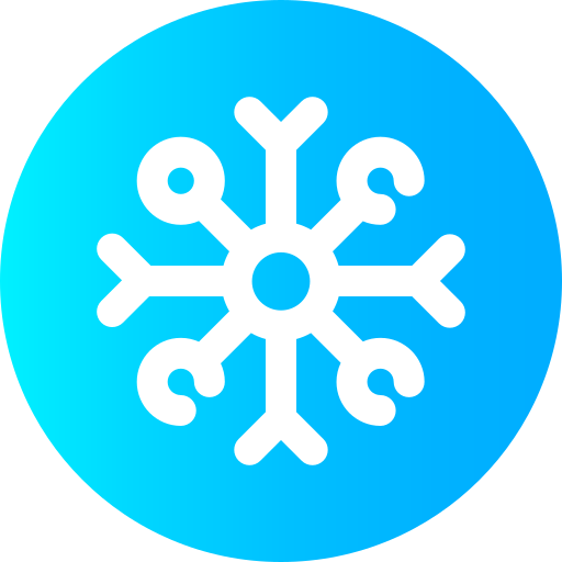 Snowflake Super Basic Omission Circular icon