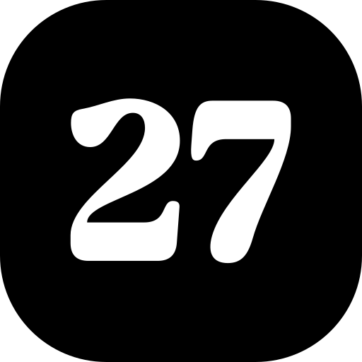 veintisiete icono gratis