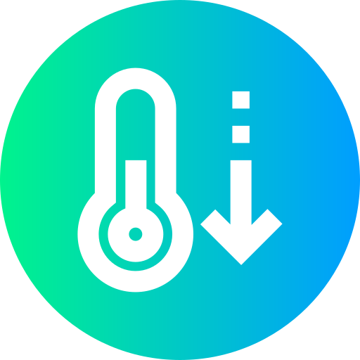 Baja temperatura icono gratis