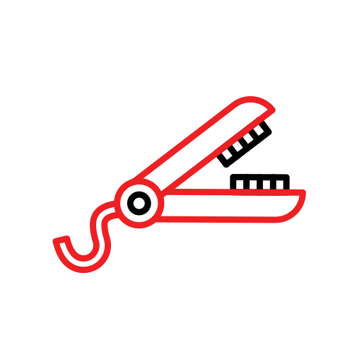 plancha de pelo icono gratis