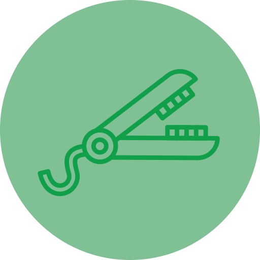 plancha de pelo icono gratis