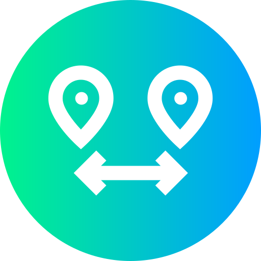 Distancia icono gratis