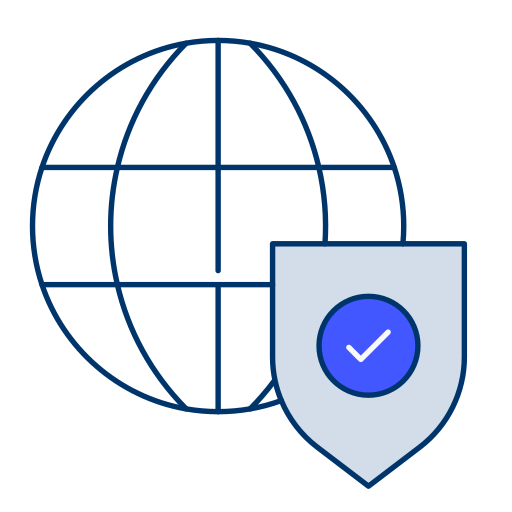 protección de datos internacional icono gratis