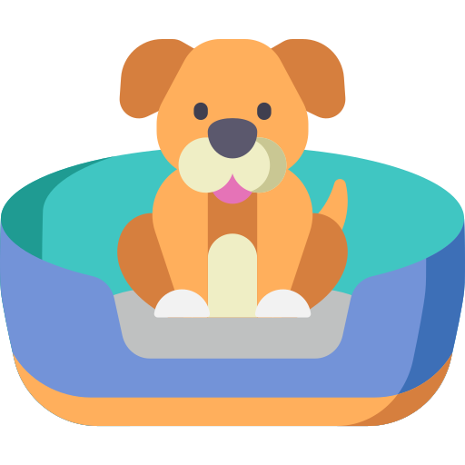 Cama para mascotas icono gratis