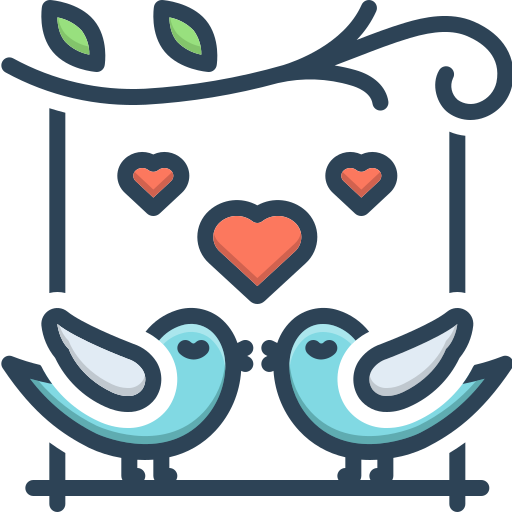 pájaros del amor icono gratis