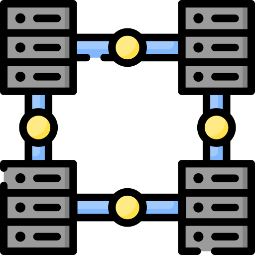 Cadena de bloques icono gratis