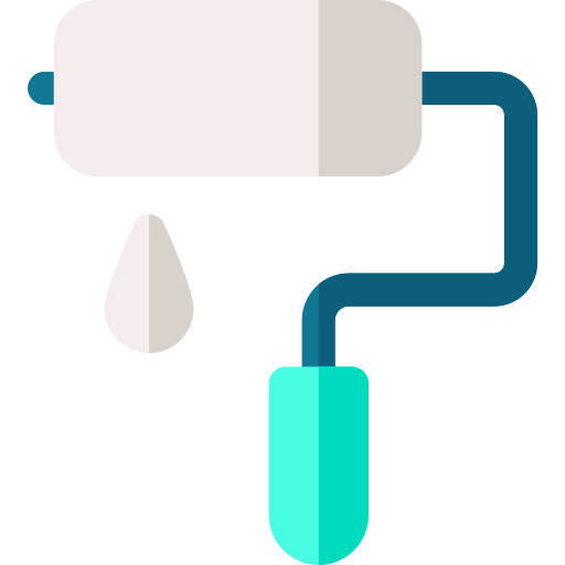 Rodillo de pintura icono gratis