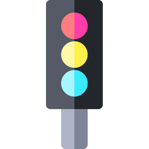 Traffic Light Basic Rounded Flat Icon 2615