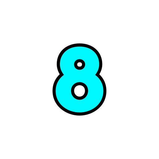 numero 8 icono gratis