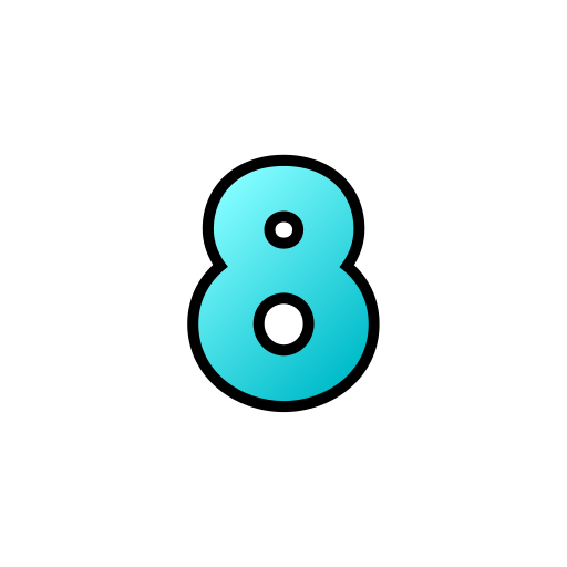 numero 8 icono gratis