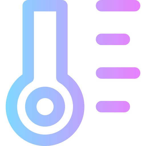 Thermometer Super Basic Rounded Gradient icon