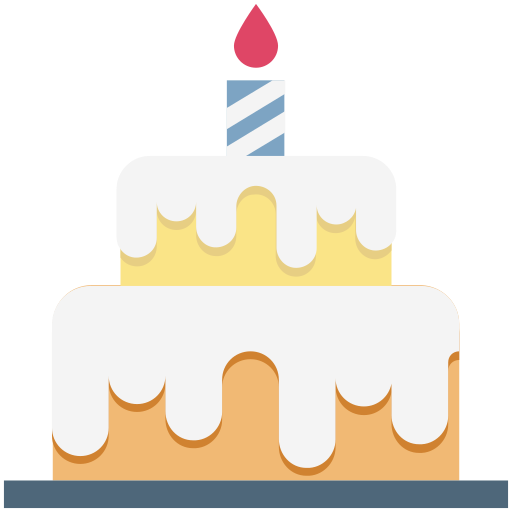 pastel de cumpleaños icono gratis