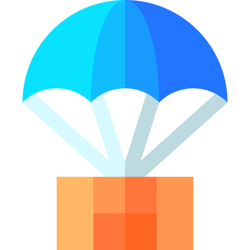 Parachute Basic Straight Flat icon