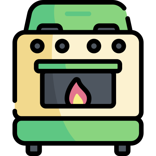 Stove Kawaii Lineal color icon