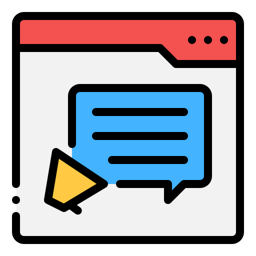 mercadeo en línea icono gratis