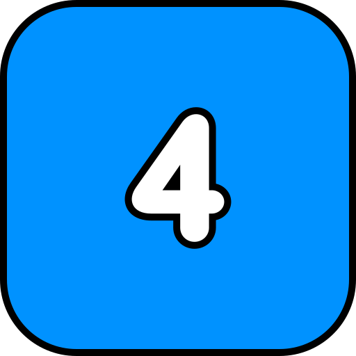 número 4 icono gratis