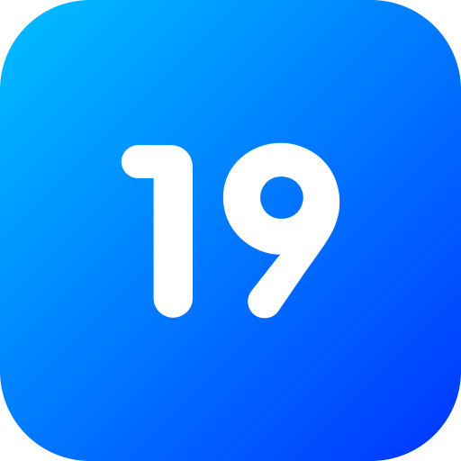 Number 19 free icon Number 19 free icon