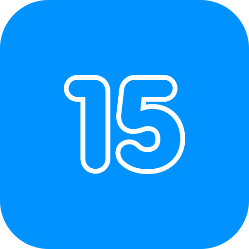 Number 15 free icon Number 15 free icon