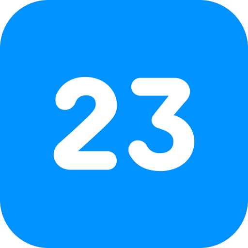 Number 23 free icon Number 23 free icon