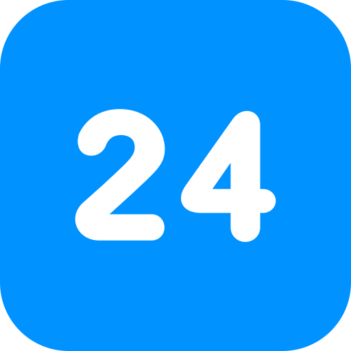 número 24 icono gratis