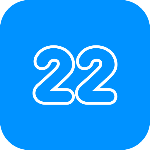 Number 22 free icon