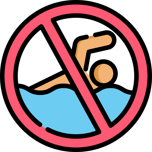 No swimming - Free security icons