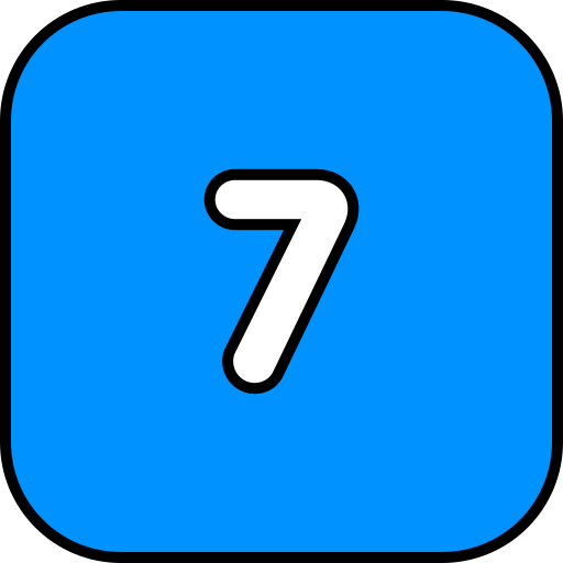 numero 7 icono gratis