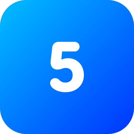 número 5 icono gratis