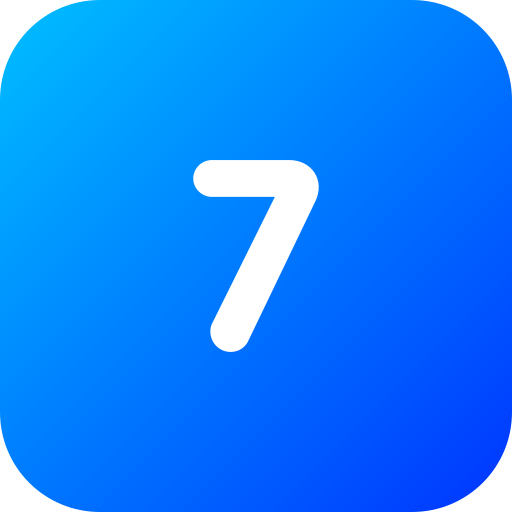 numero 7 icono gratis