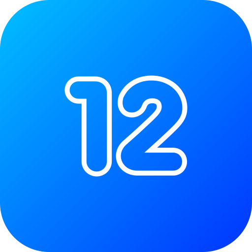 Number 12 free icon Number 12 free icon