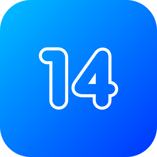 número 14 icono gratis