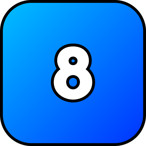 numero 8 icono gratis